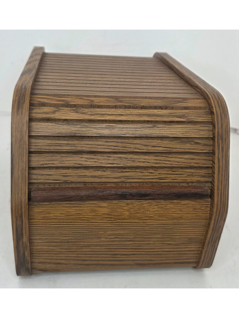 Vintage 80s Retro Byte Box Wood Rolltop CD Disc Holder Storage Case